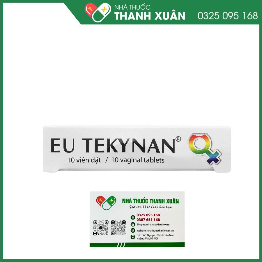 Viên đặt âm đạo Eu Tekynan điều trị viêm âm đạo